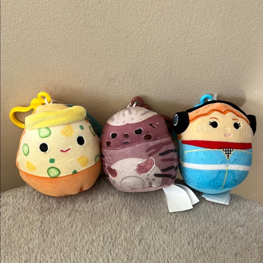 Set of 3 Squishmallows stranger things Keychains
